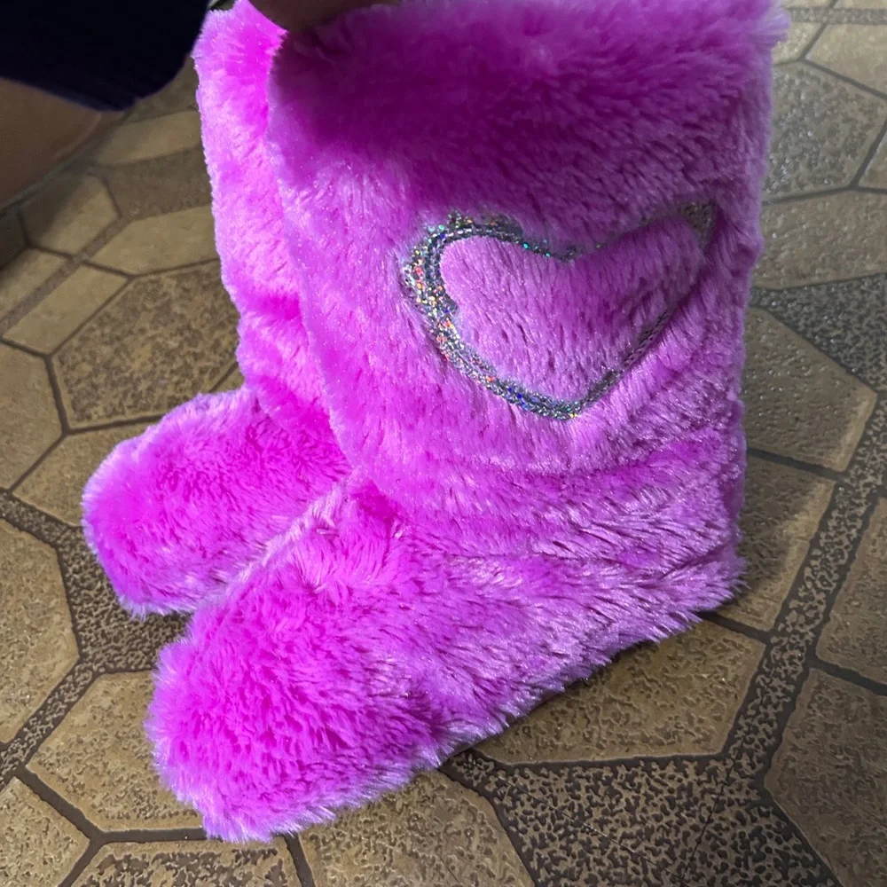 Cozy Kids' Pink Furry Boots